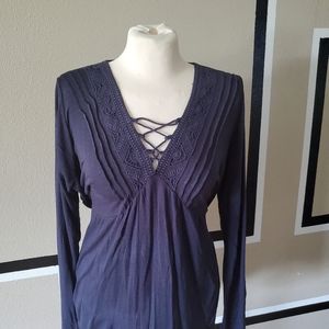 Soft blue long sleeve top